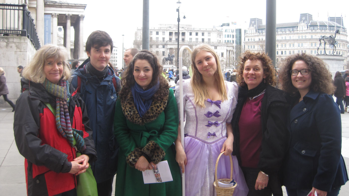 Treasure hunt in Trafalgar Square at Easter